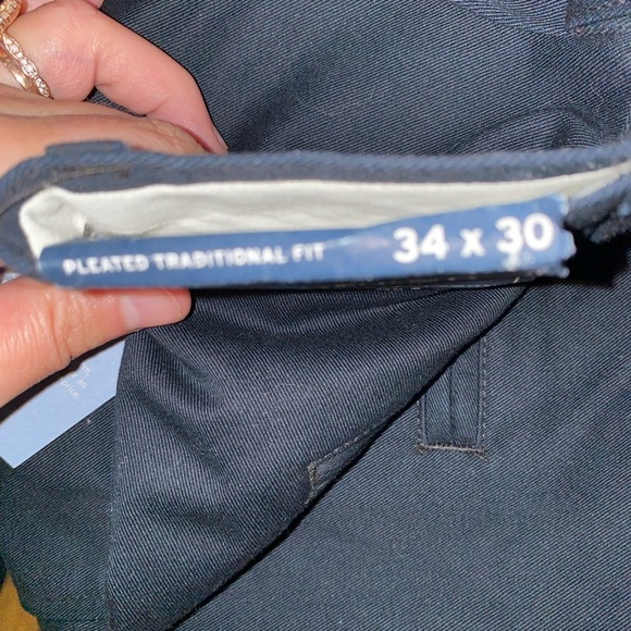 NWT Land's End Black Pleated Traditional Fit Wrinkle Resistant No Iron Pants - Picture 8 of 8